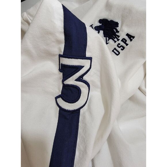 US Polo Assn Men's White Long Sleeve Button Shirt - Large - Picture 3 of 6